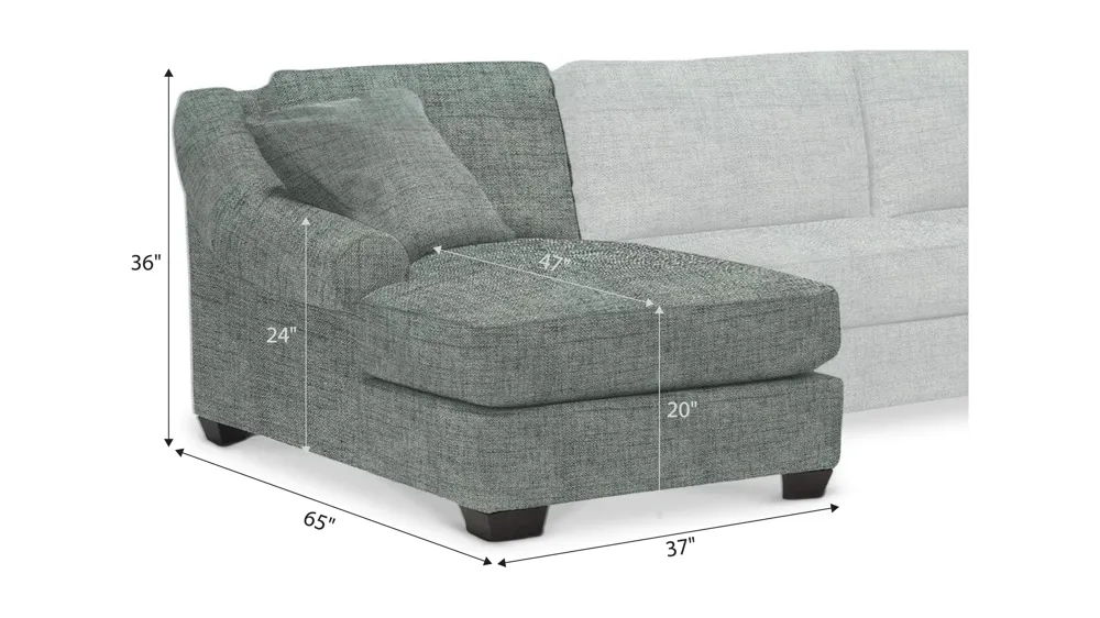 Thatcher Left Arm Facing Chaise Dimensions