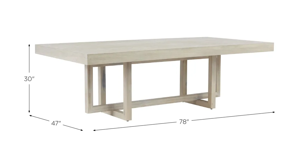 Jalisco 78" Dining Table Dimensions