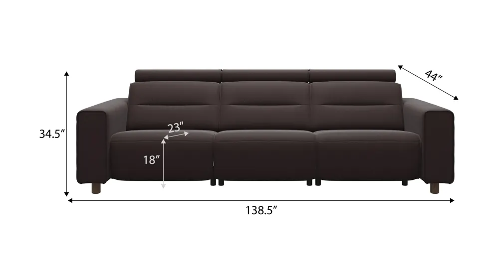 Emily 6-pc. Power Sofa Dimensions