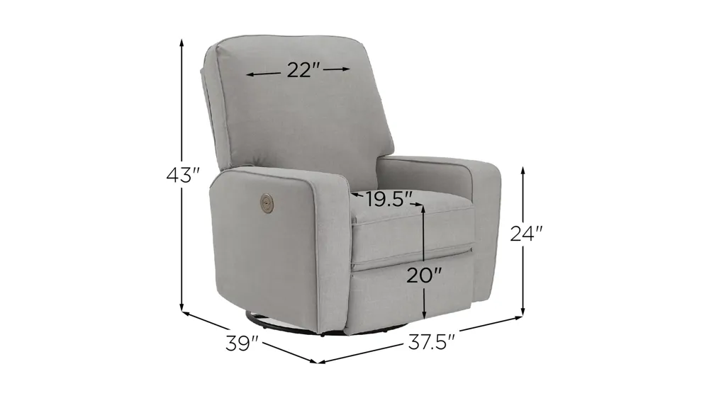 Stetson Power Swivel Recliner Dimensions