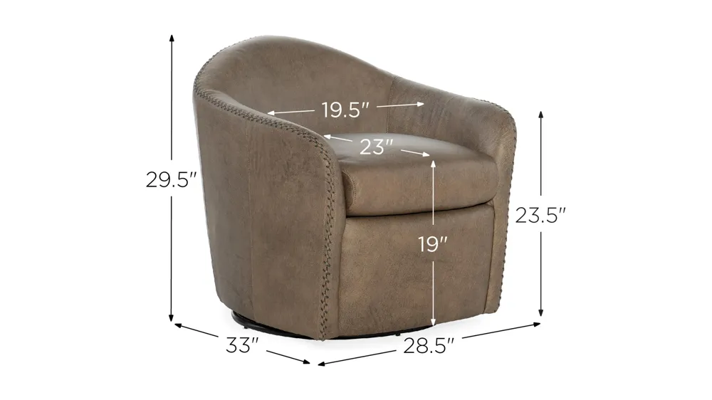 Roper Swivel Club Chair Dimensions