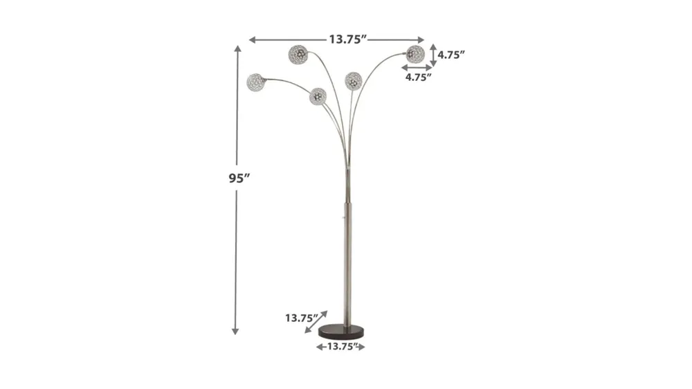 Winter Metal Arc Lamp Dimensions