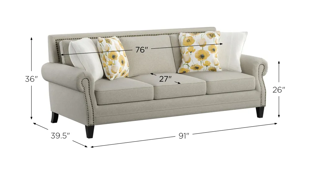 Celia Saxon Sofa Dimensions