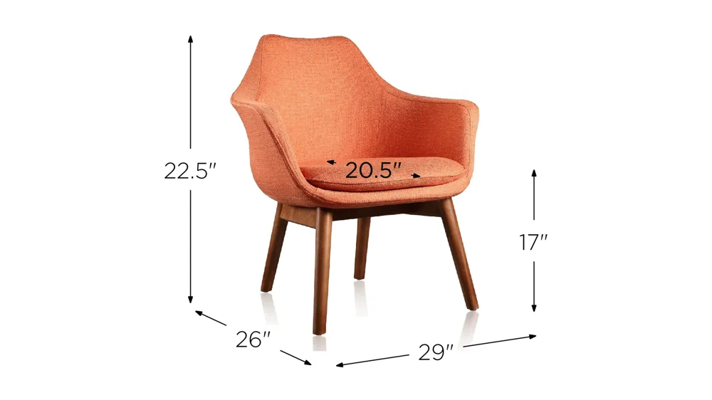 Cronkite Accent Chair (Set of 2) Dimensions
