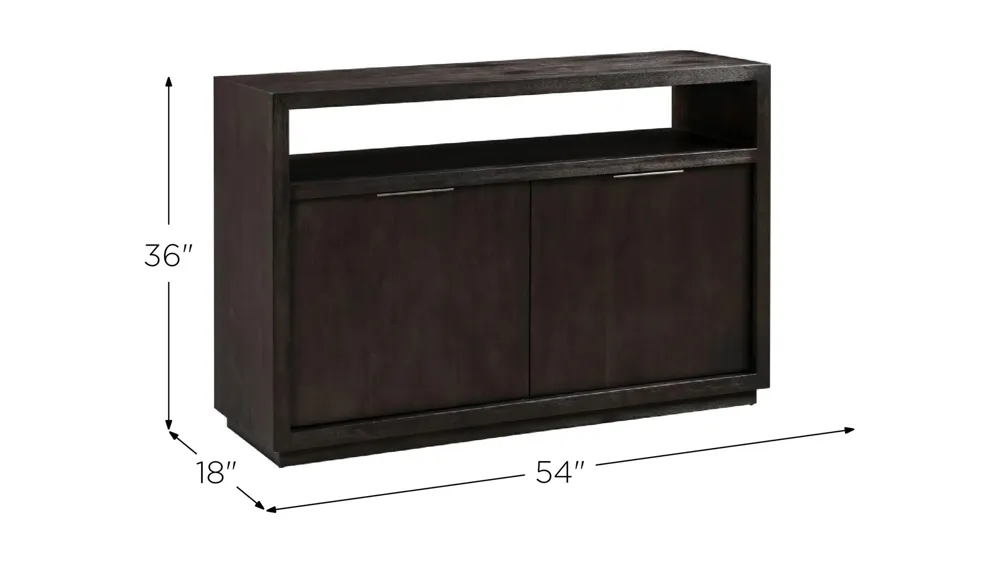 Oxford Solid Wood 54" Media Console Dimensions