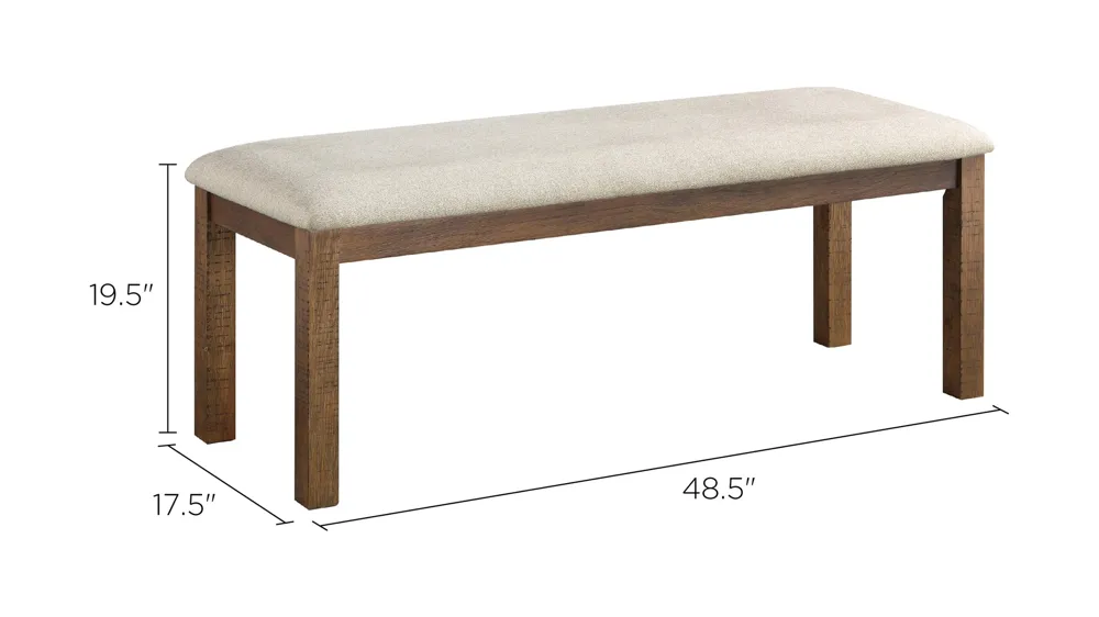 Levittown Dining Bench Dimensions