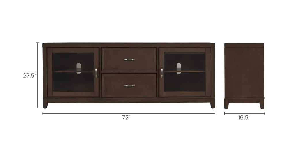 Granthom 72" TV Console Dimensions