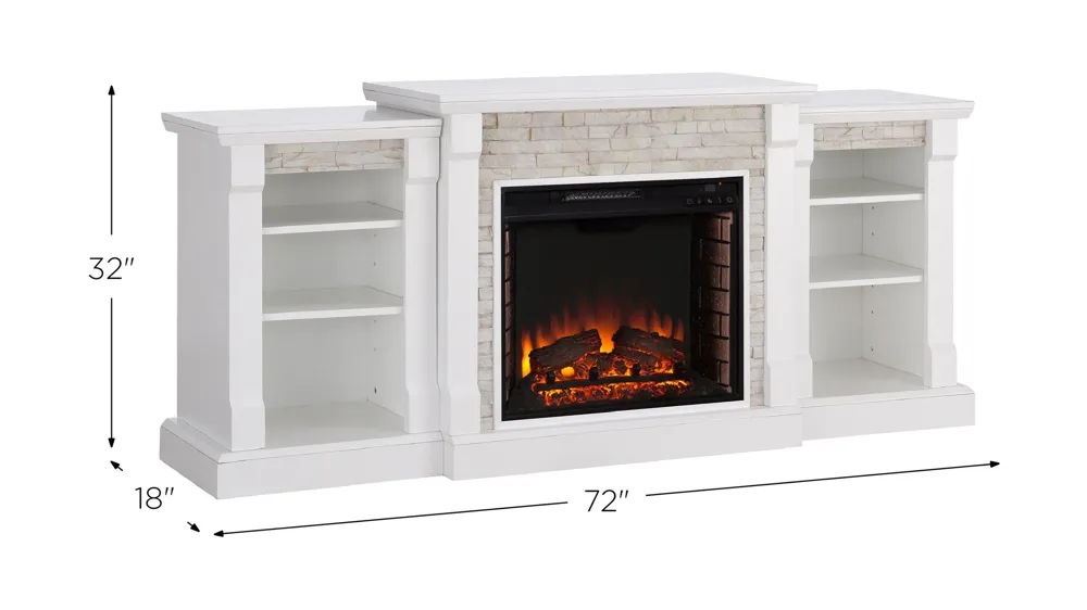 Harrow Bookcase Fireplace Dimensions