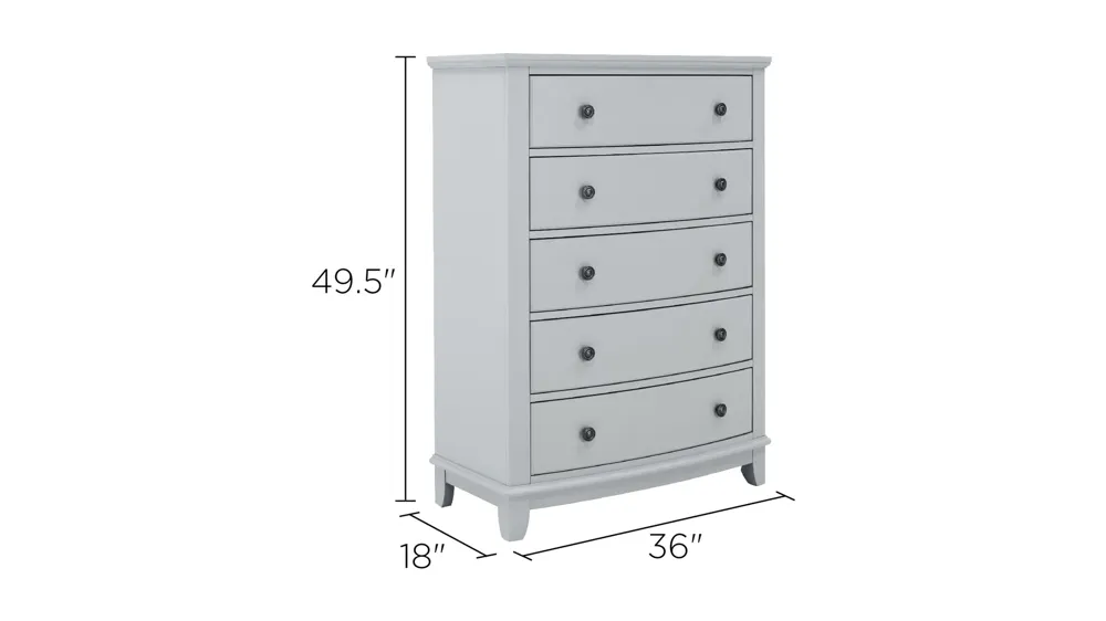 Kylie Youth Bedroom Chest Dimensions