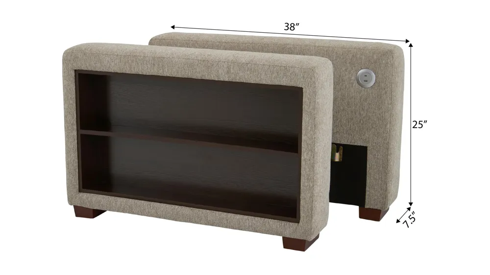 Juniper Set of Bookshelf Arms w/ USB Dimensions