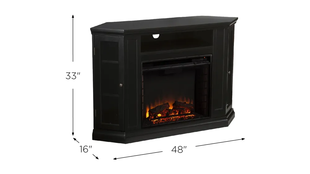 Oldham Convertible Media Fireplace | Raymour & Flanigan