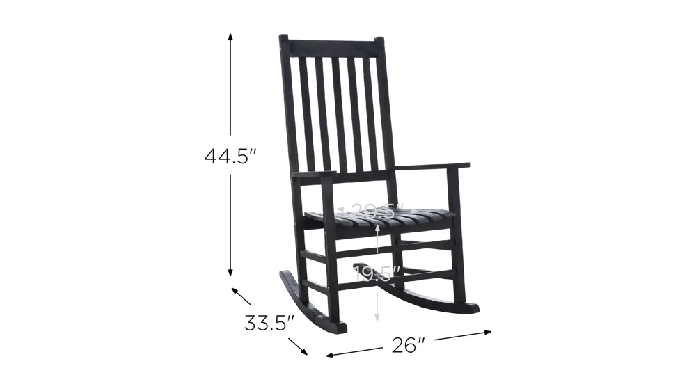 Shasta Outdoor Rocking Chair Dimensions