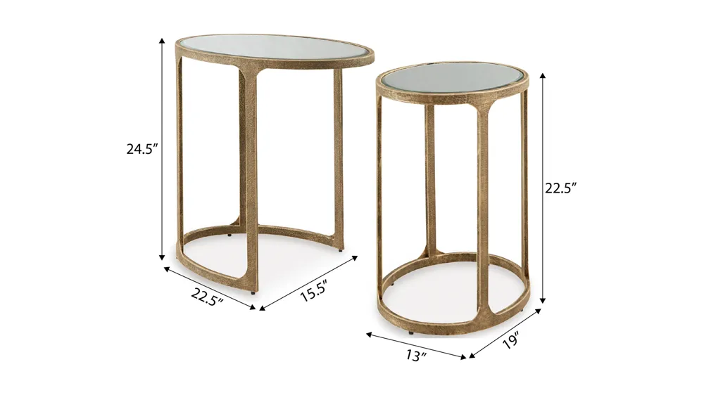 Irmaleigh Accent Tables -Set of 2 Dimensions