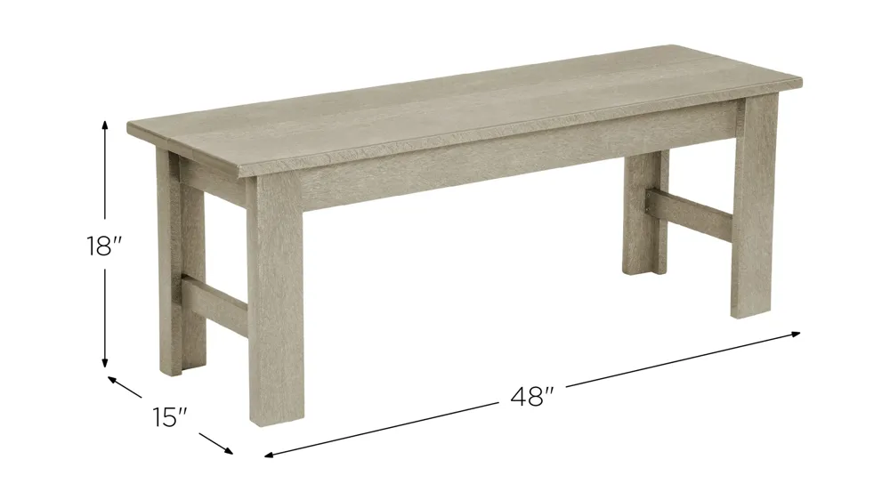 Generation Recycled Outdoor Bench Dimensions