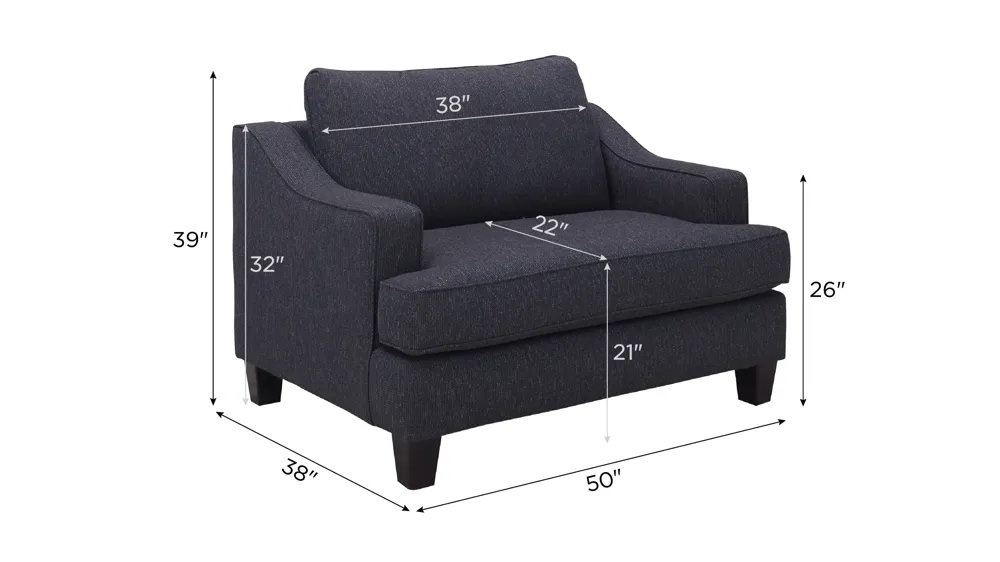 Bailey Chair and a Half Dimensions
