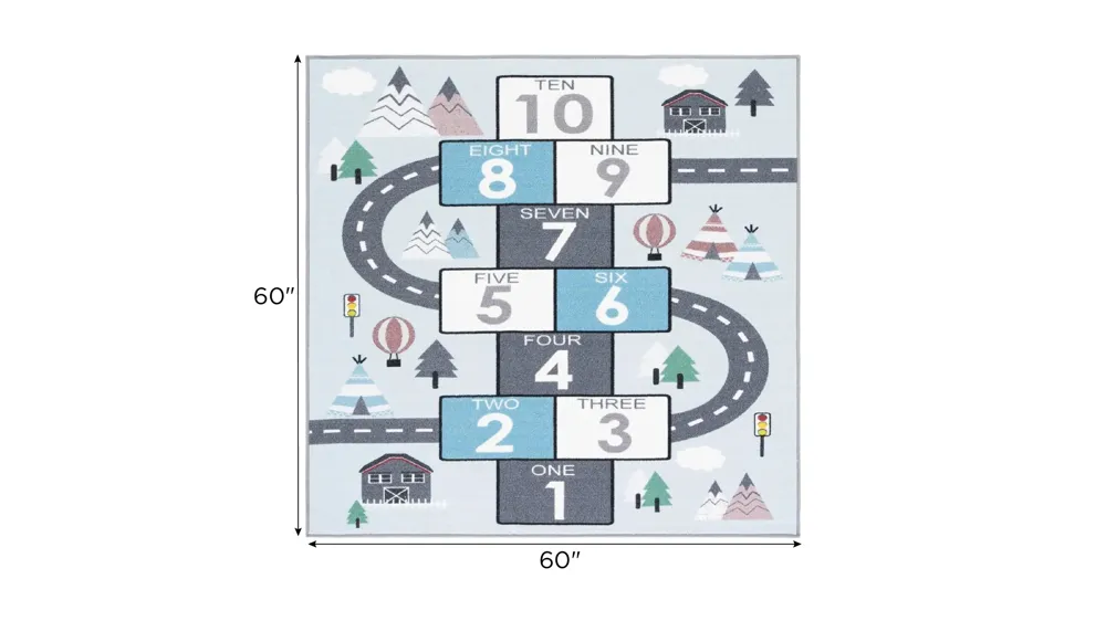 Elmira Kids' Playhouse Rug Dimensions