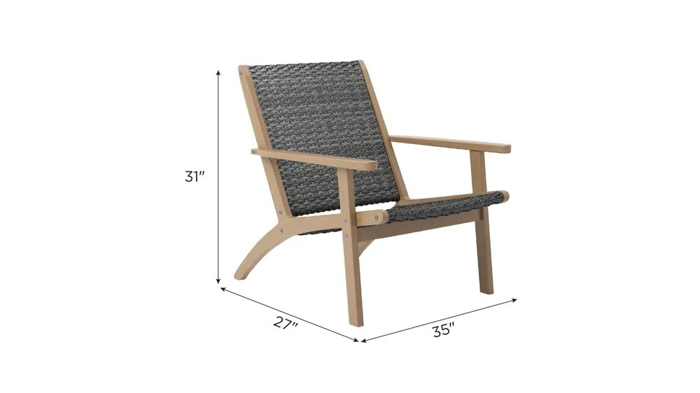 Radius Patio Side Chair - Set of 2 Dimensions