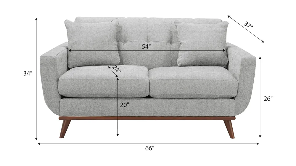 Milo Loveseat Dimensions