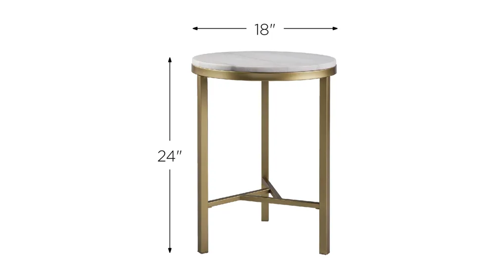 Filey Marble Side Table Dimensions