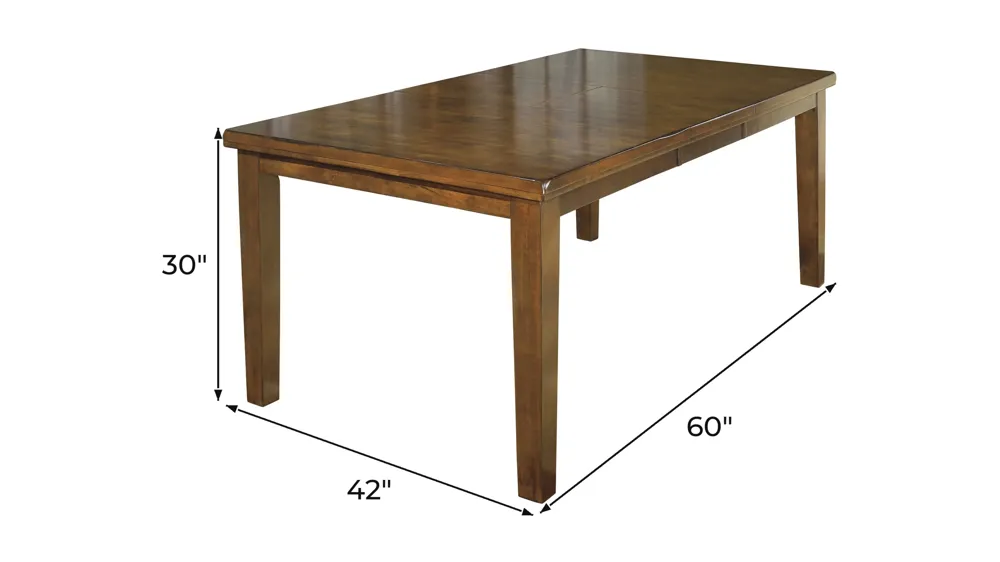 Fowler Dining Table w/ Leaf Dimensions