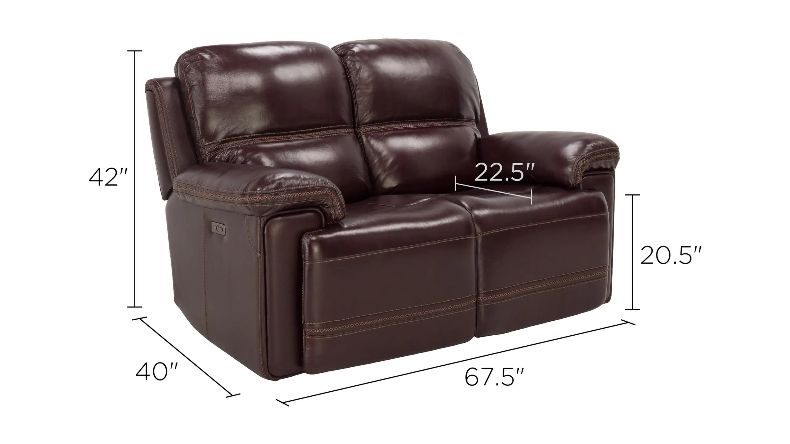 Harding Power Loveseat w/Power Headrest | Raymour & Flanigan