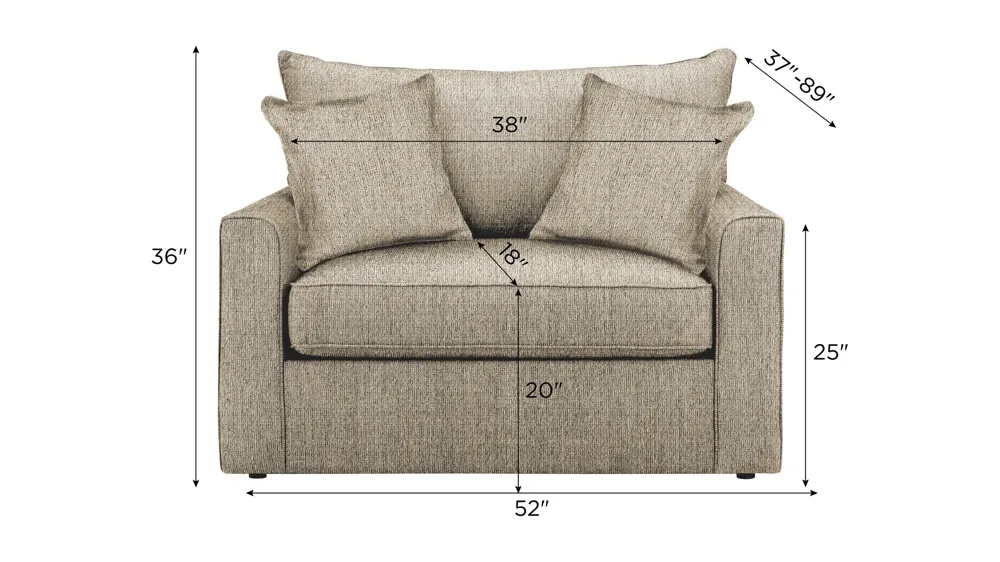 Trayce Chenille Twin Sleeper Chair Dimensions