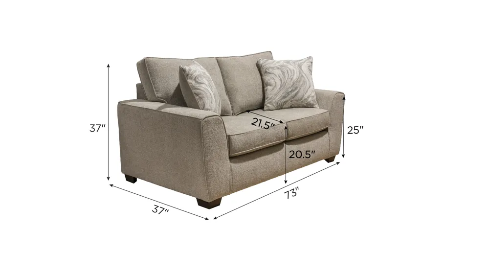 Bray Loveseat Dimensions