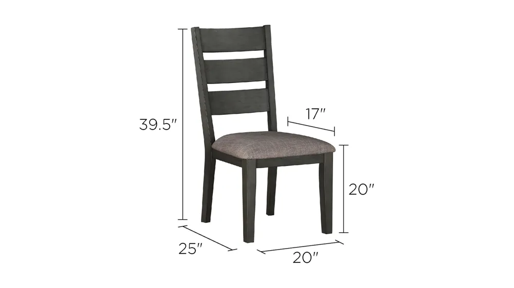 Brindle Dining Room Side Chair (Set of 2) Dimensions