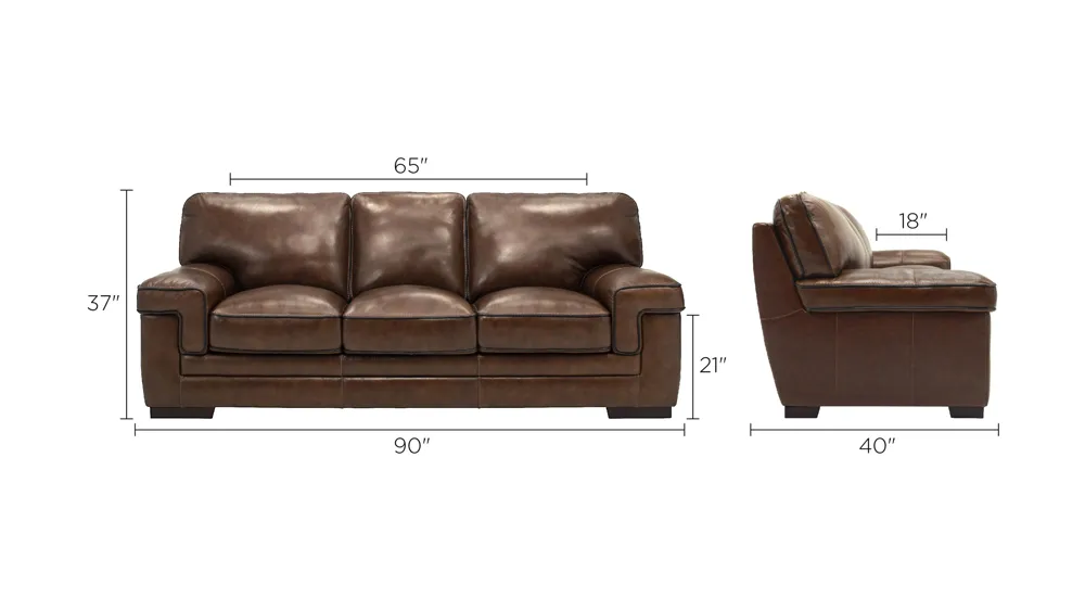 Colton Leather Sofa Dimensions