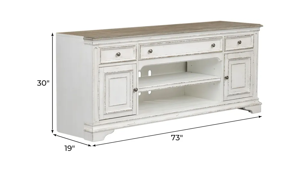 Magnolia Manor Entertainment TV Stand Dimensions