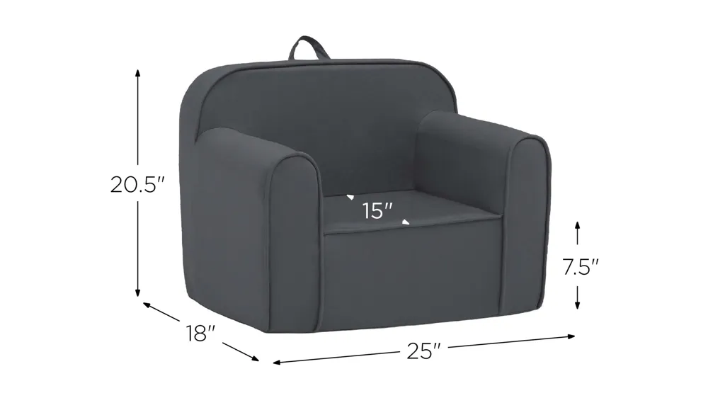 Cozee Kids Chair by Delta Children Dimensions