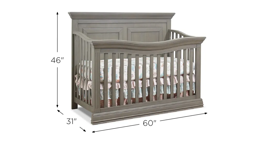 Paxton Four-in-One Crib with Conversion Kit Dimensions