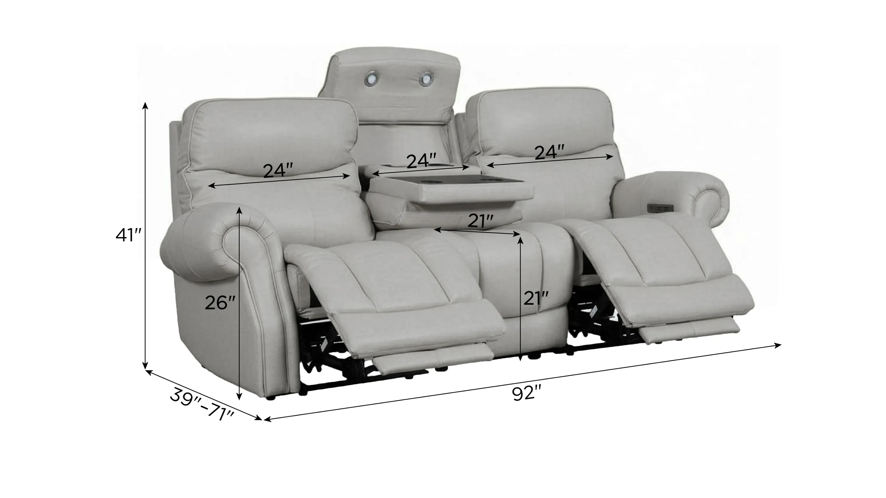 Brooks 3-pc. Zero Gravity Triple Power Sofa | Raymour & Flanigan