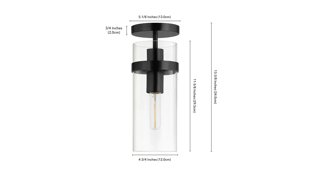 Eli Semi-Flush Mount Dimensions