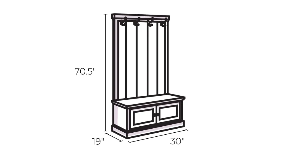 Kayce Hall Tree Dimensions