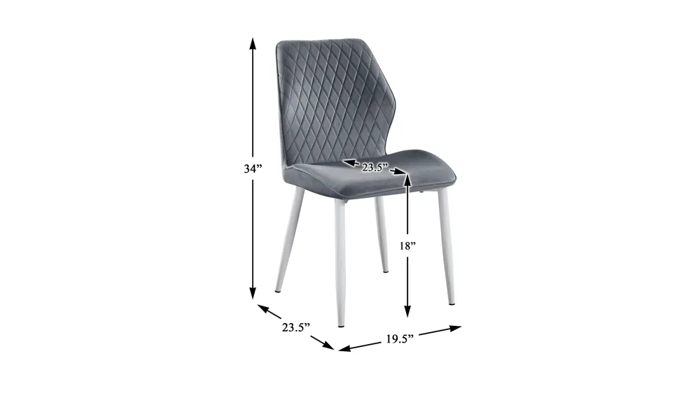 Astoria Dining Side Chair - Set of 2 Dimensions