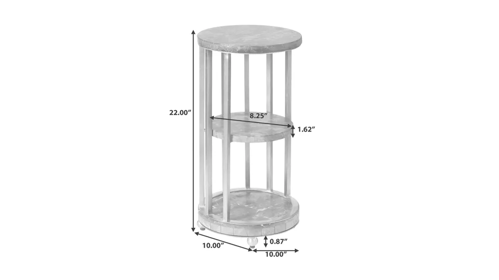 Maddy 3-Tier Accent Table Dimensions