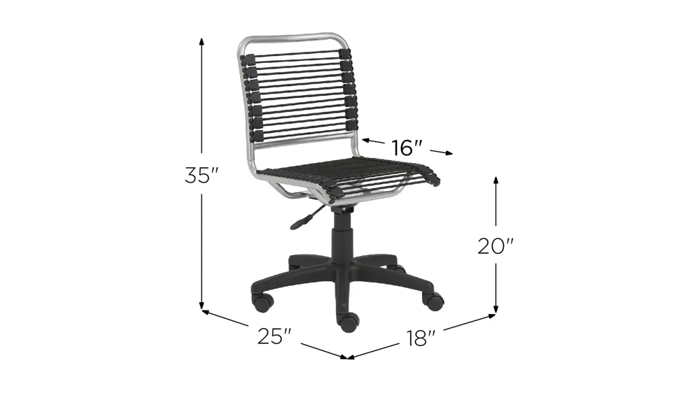 Bungie Low Back Office Chair Dimensions