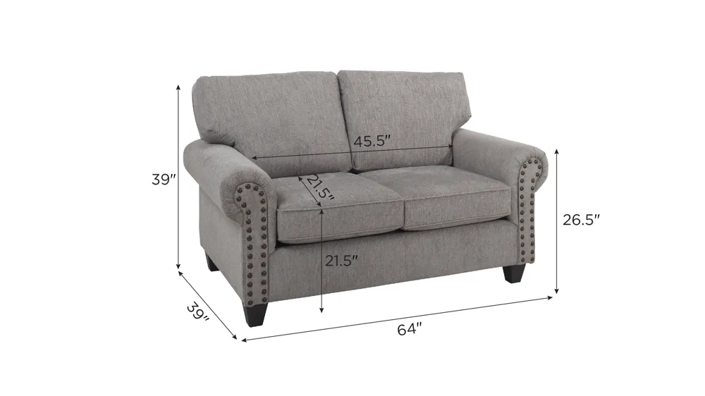 Crandall Loveseat Dimensions