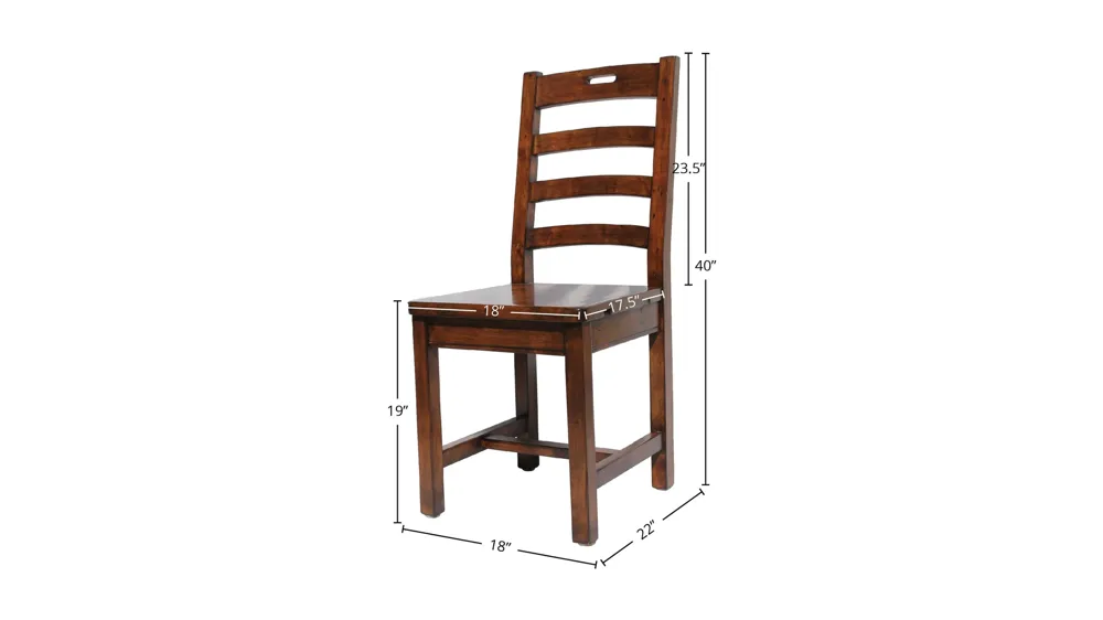 Irish Coast Hand-Hole Chair - African Dusk (Set of 2) Dimensions