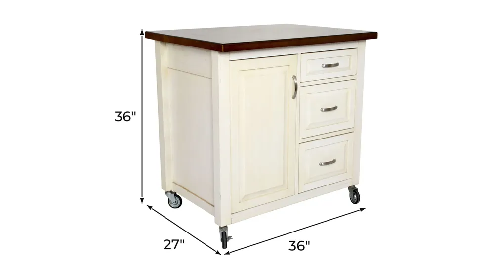 Fenway Kitchen Cart Dimensions
