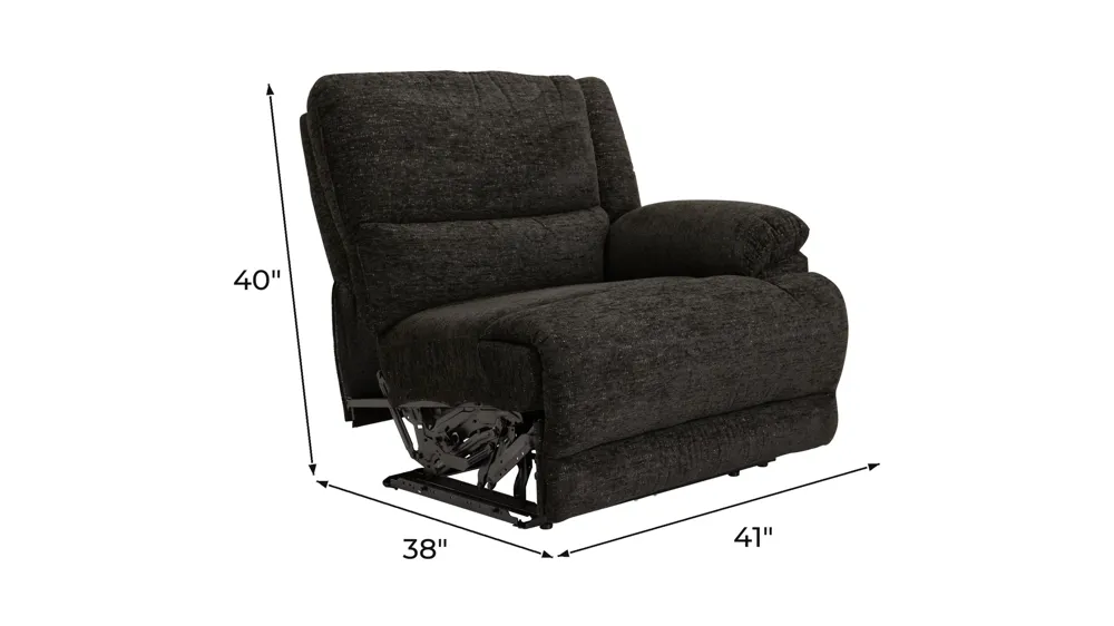 Filmore Right Arm Facing Dual Power Recliner Dimensions