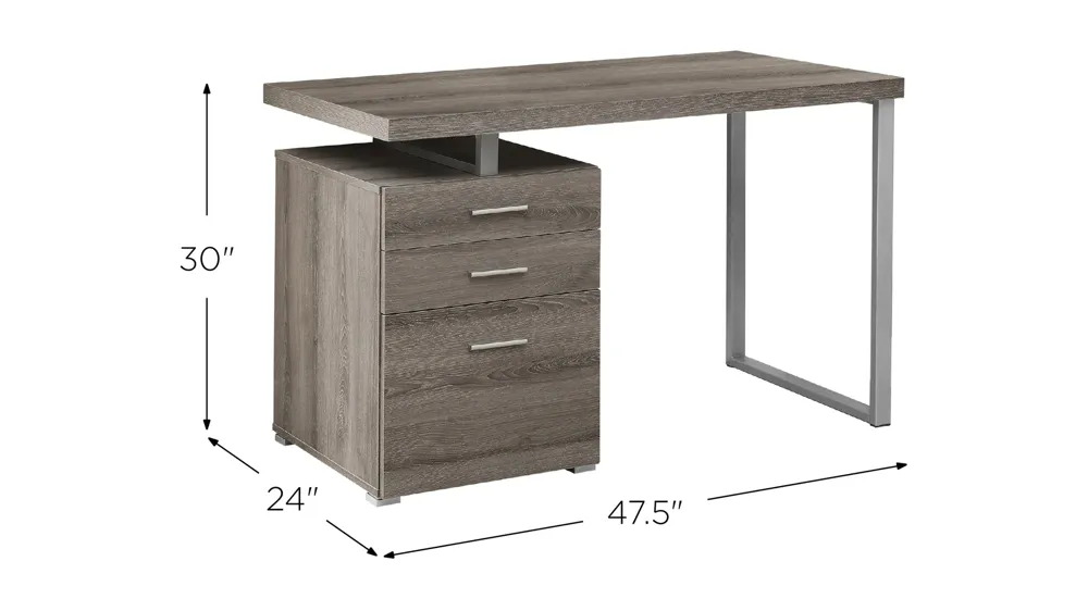 Monarch 48" Computer Desk Dimensions