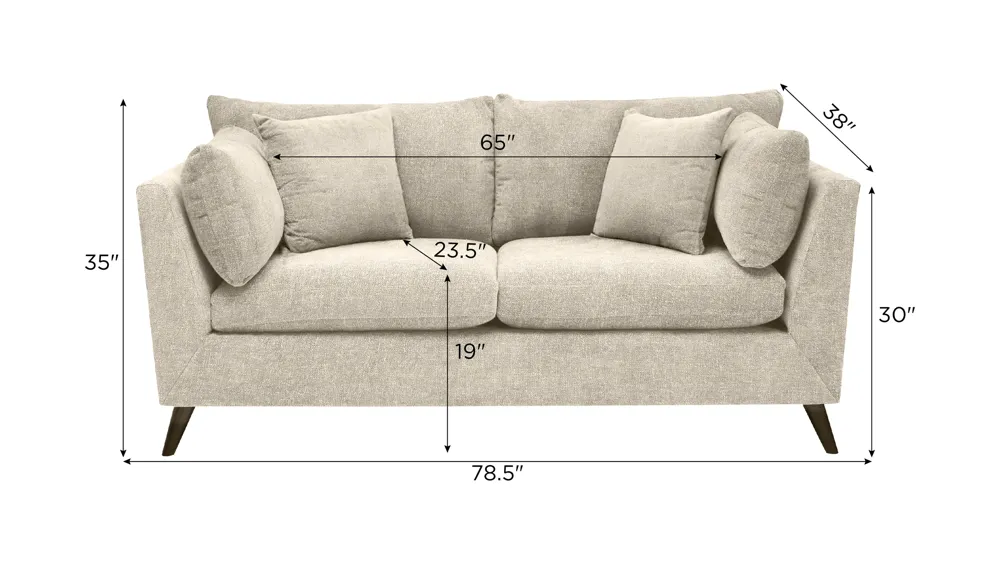 Caruso Loveseat Dimensions