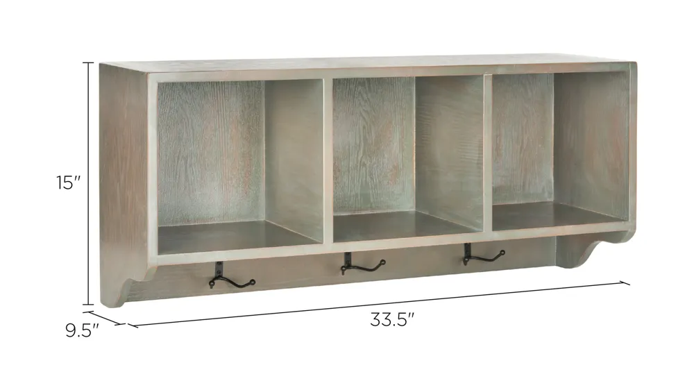 Alice Wall Shelf With Storage Compartments Dimensions