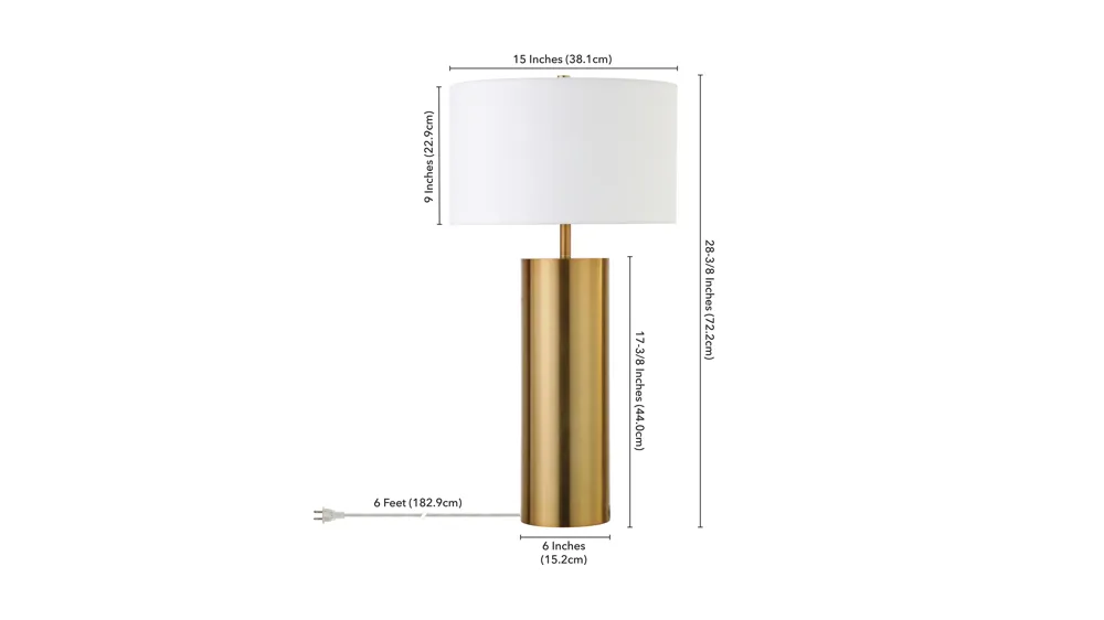 York Table Lamp Dimensions