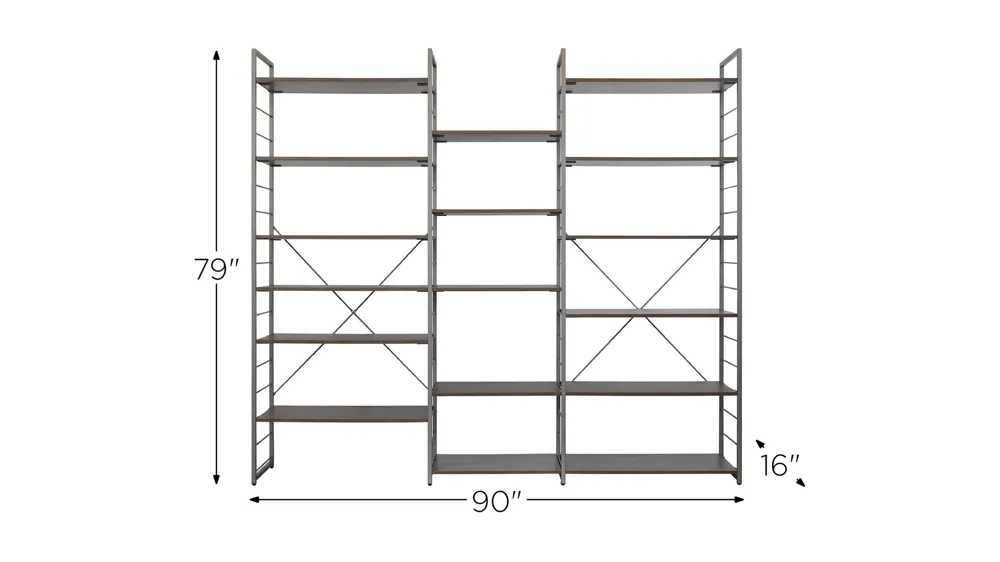 Seaford 79" Bookcase Dimensions