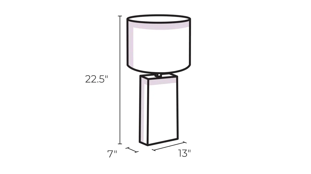 Kensley Table Lamp Dimensions