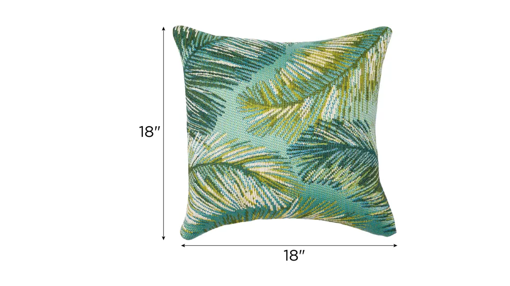 Marina Palm Border Indoor/Outdoor Pillow Dimensions