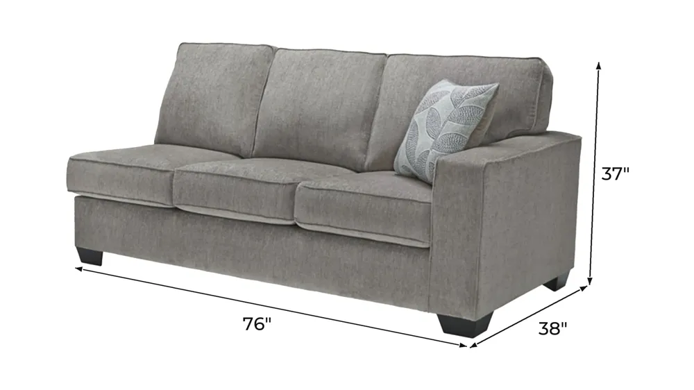 Adelson Right Arm Facing Chenille Sofa Dimensions